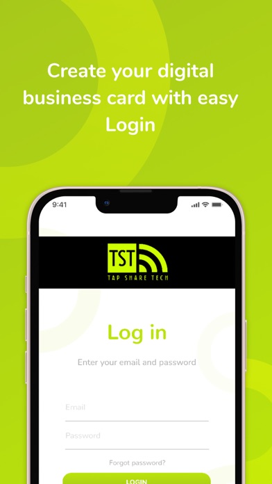 TapShareTech Digital Biz Cards Screenshot