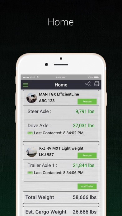 AppWeigh Truck Scale Screenshot