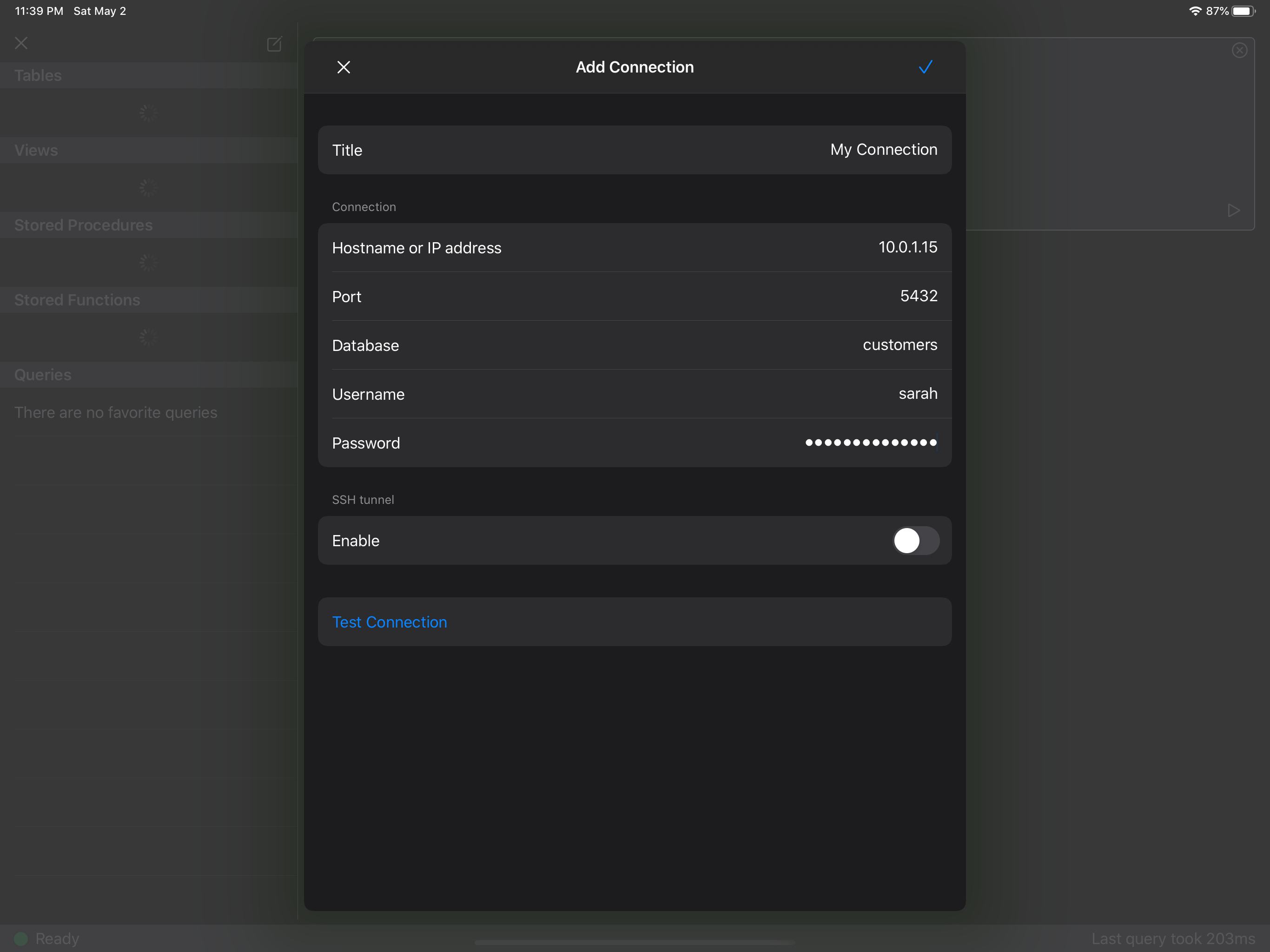 PostgreSQL Commander for iPad screenshot 6