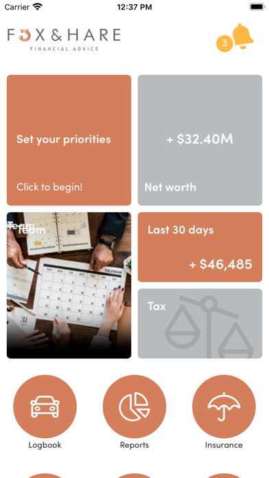 Fox & Hare Financial Screenshot