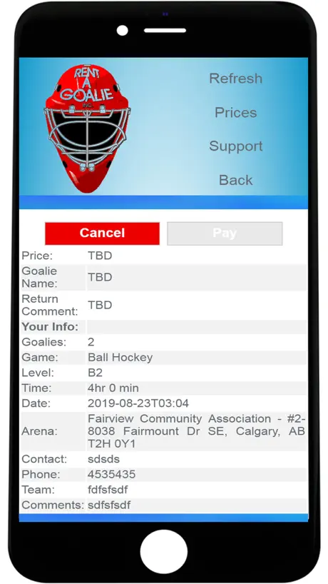 Rent A Goalie - Calgary