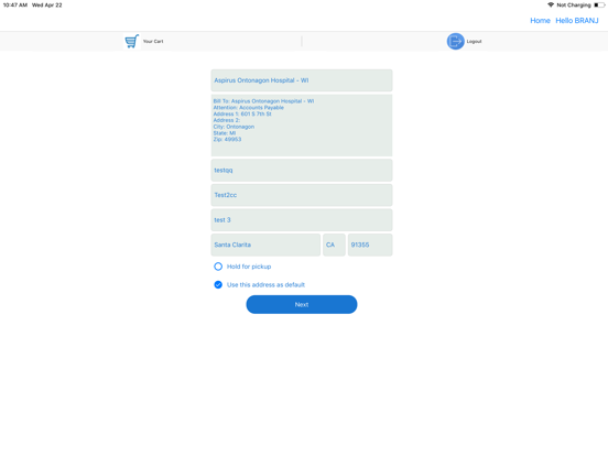 TriMedOrdering iPad screenshot 6 - Business app