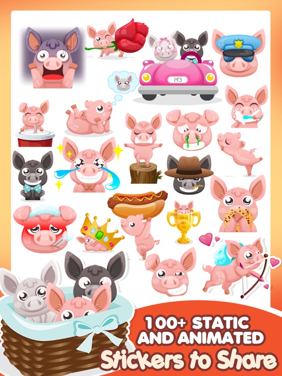 Screenshot #5 pour Miniature Pig GIF Keyboard App