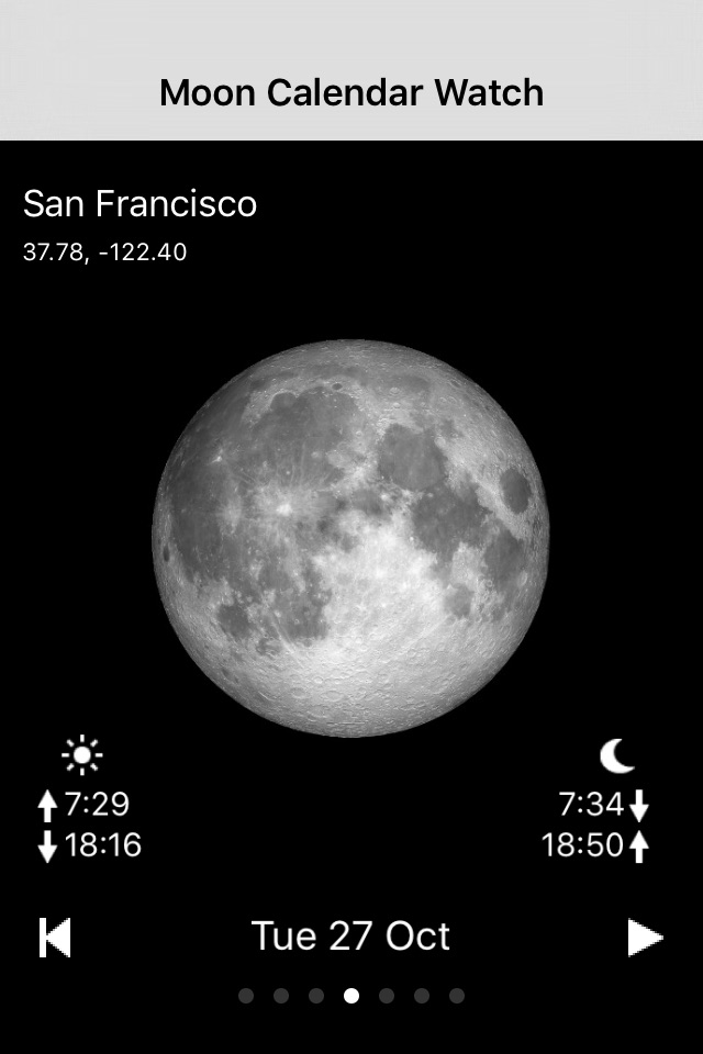 Moon Calendar Watch screenshot 3