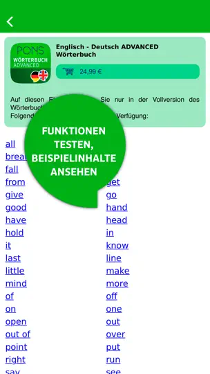 Screenshot von Wörterbuch Bibliothek auf dem iPhone 5