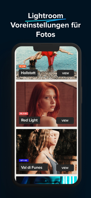 ‎Presets Lightroom Effekte App Screenshot