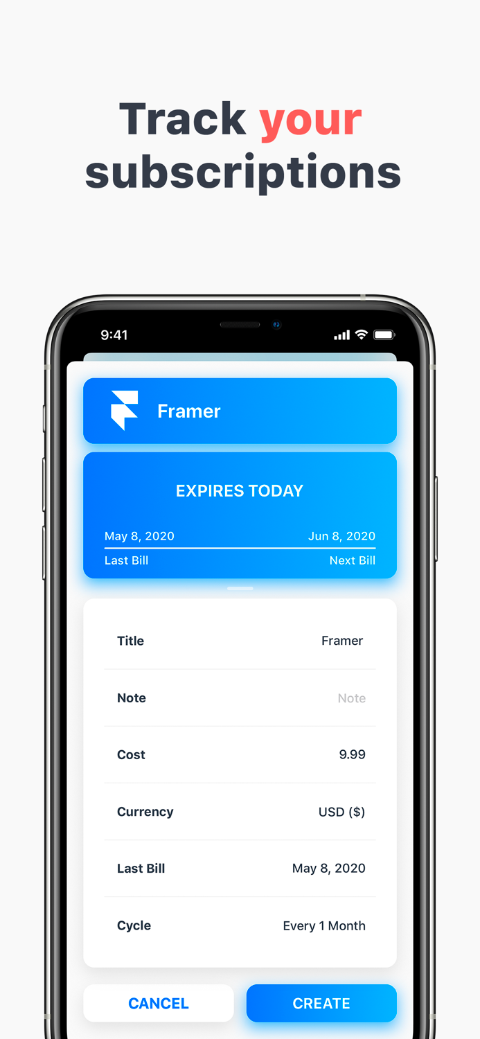 Skaffer - Track subscriptions