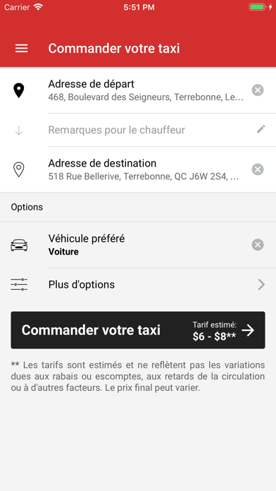 Screenshot #2 pour Taxi Terrebonne