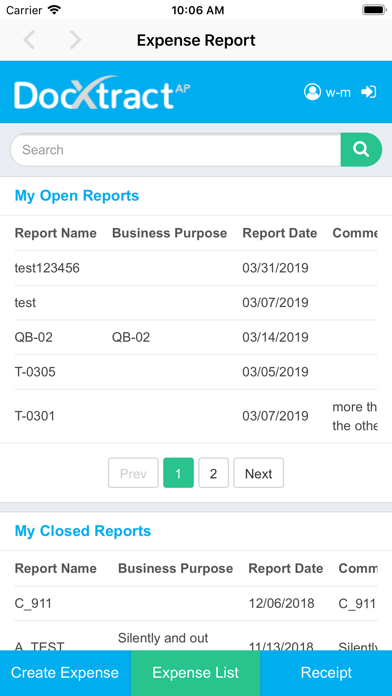 DocXtractAP Expense Management Screenshot