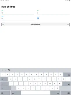 Rule of Three - Calculator iPad image 1