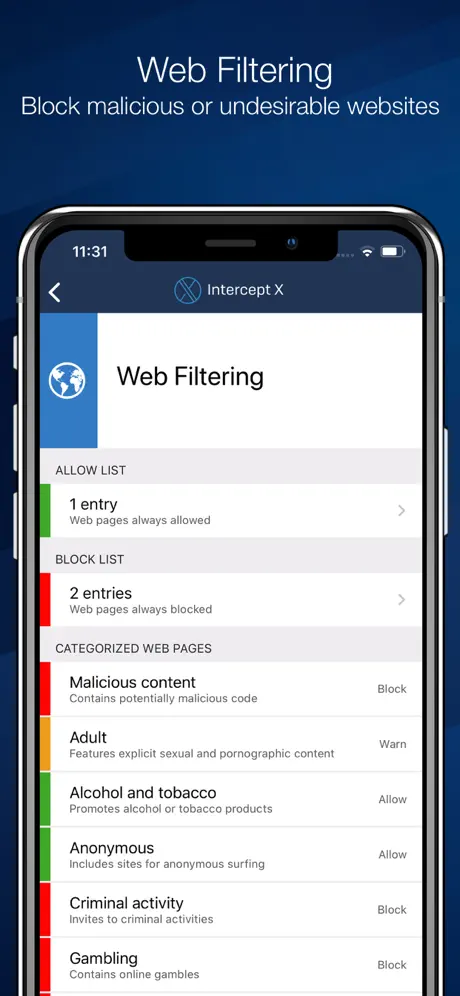 Sophos Intercept X for Mobile