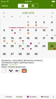period tracker deluxe iphone screenshot 2