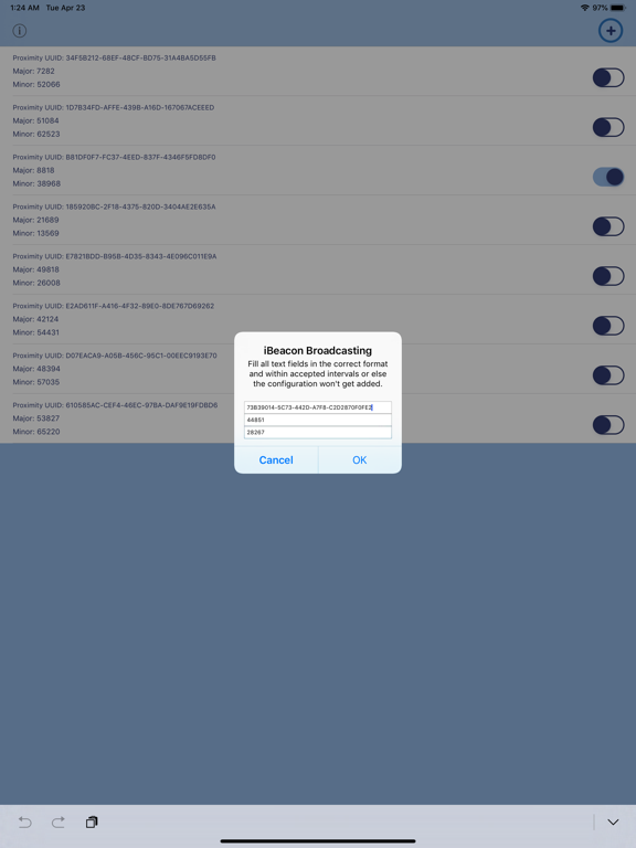 Scanner Bluetooth iPad screenshot