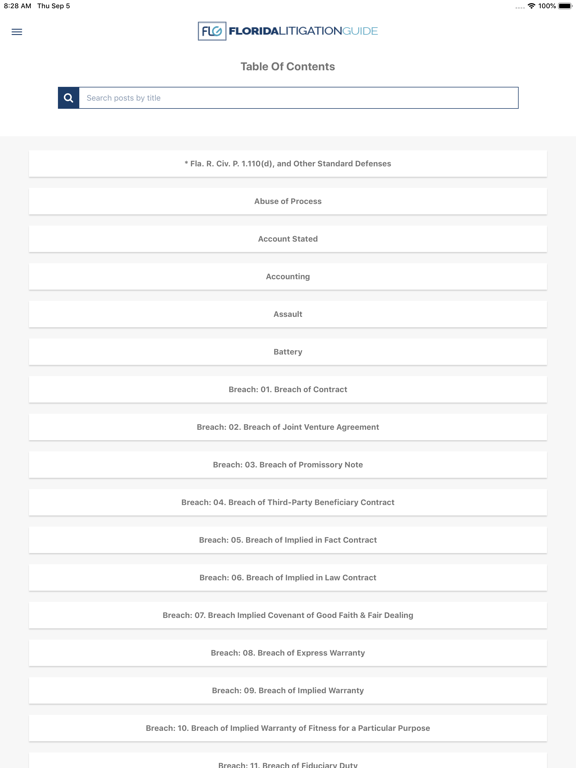 Screenshot #6 pour Florida Litigation Guide