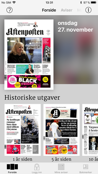 Aftenposten eAvis Screenshot