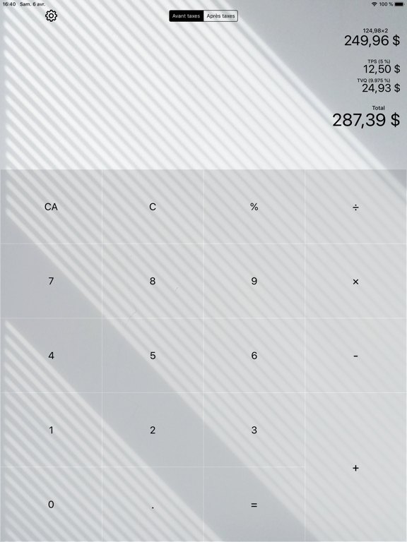 Screenshot #6 pour HyperTax - Taxes Québec Canada