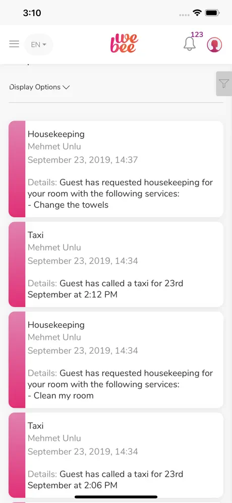 WeBee Staff App