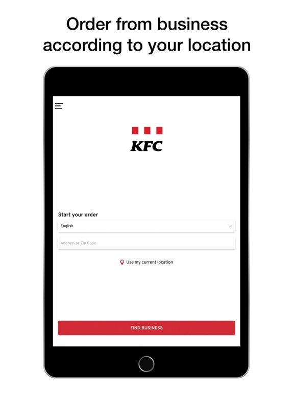 KFC Kosova iPad screenshot 1 - Food & Drink app