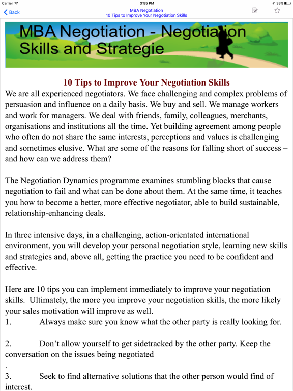 Screenshot #5 pour MBA Negotiation -
