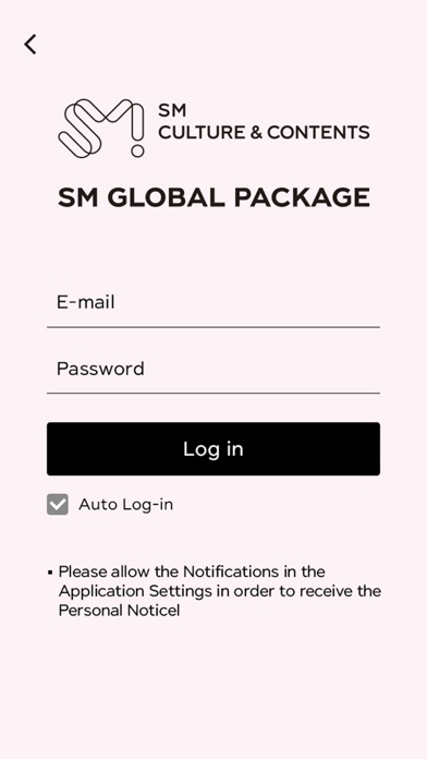 SM GLOBAL PACKAGE APPLICATION Screenshot