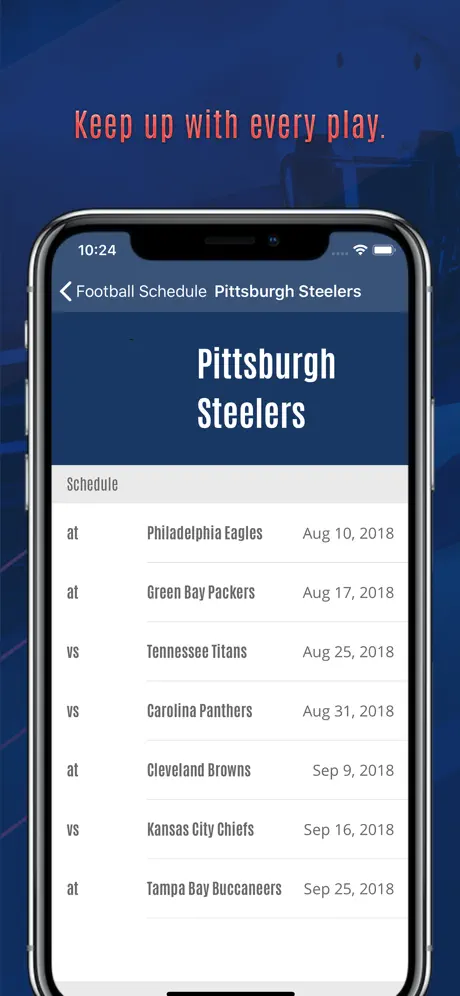 Football Schedule & Scores 24