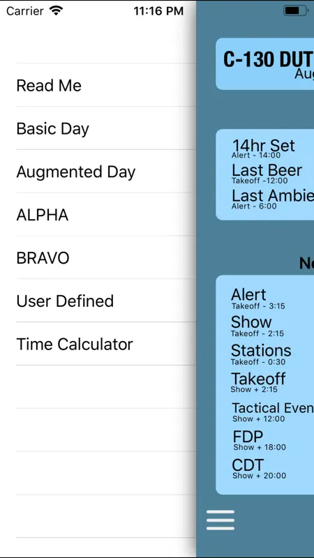 C-130 Duty Day Calc screenshot 3 of 4