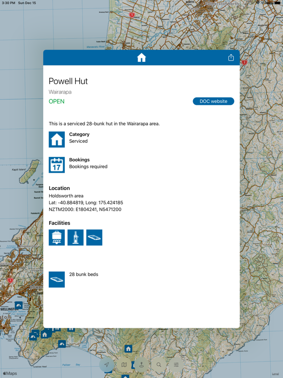 NZ Topo Maps iPad screenshot 4 - Navigation app