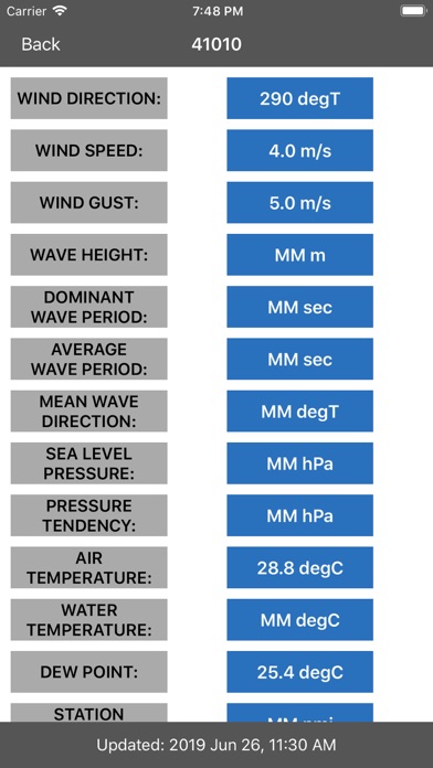 Screenshot #2 pour Buoy Stations Feed: NOAA(NDBC)