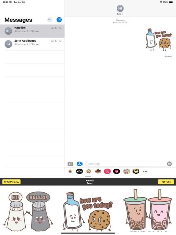 Screenshot #6 pour Food Stickers ·