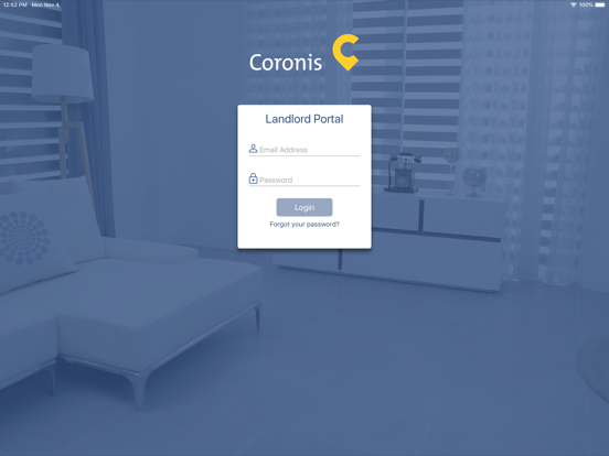 Coronis Landlord iPad screenshot