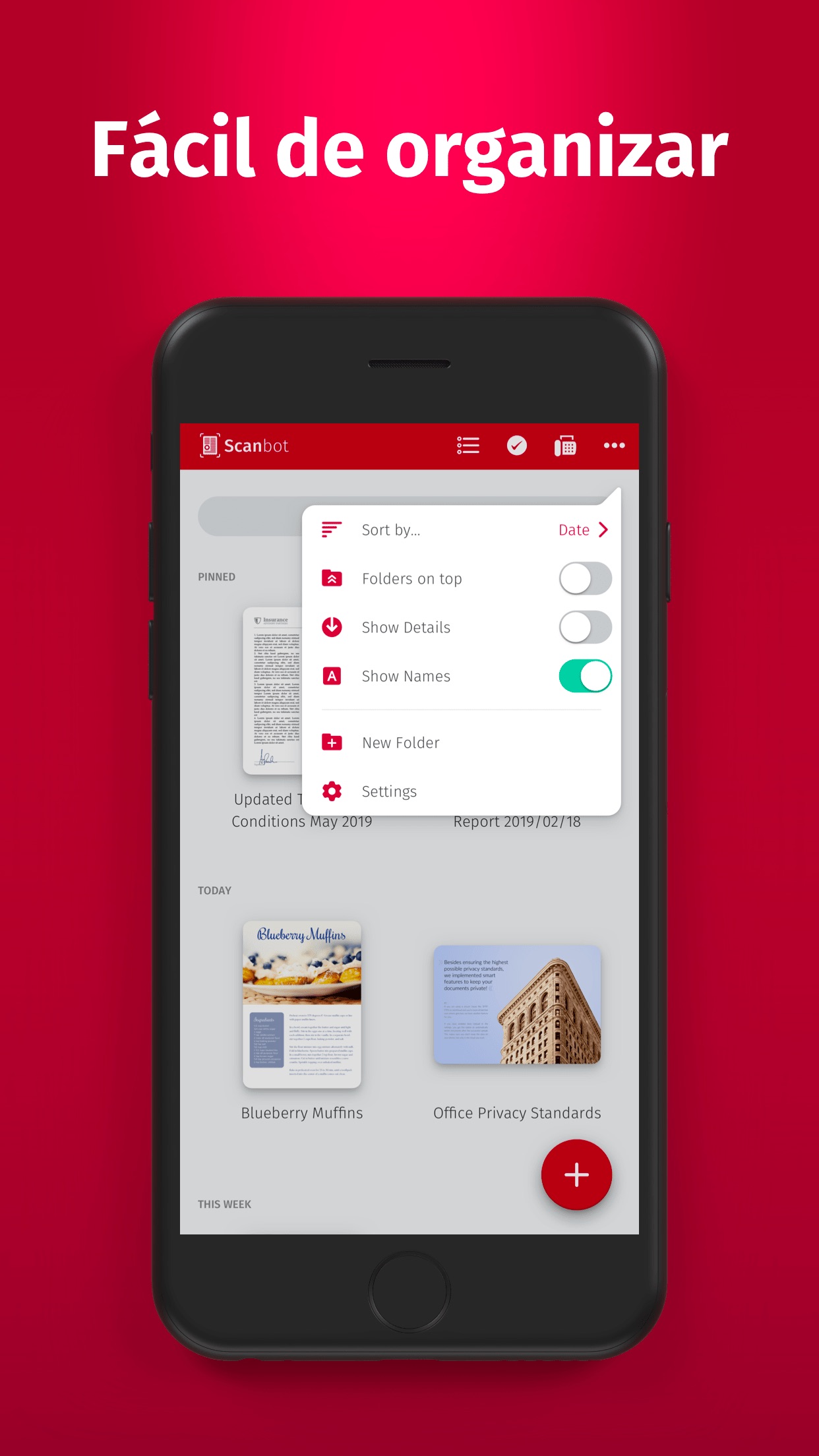 Screenshot do app Digitalizador - PDF, Fax, QR