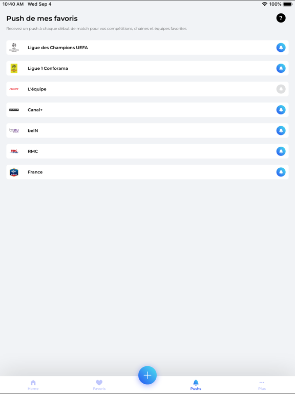 Programme Foot iPad screenshot 4 - Sports app