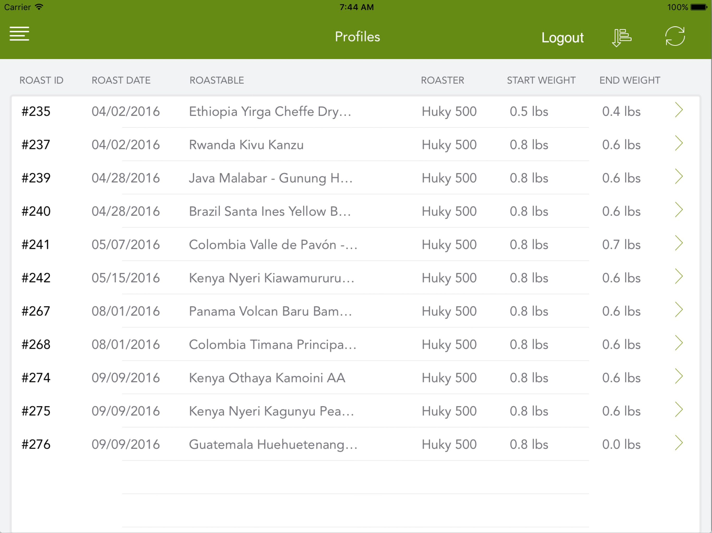 RoastLogger screenshot 4