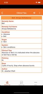 Homeopathy Clinical Tips screenshot #3 for iPhone