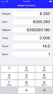 weight converter st, lb, kg, g iphone screenshot 1