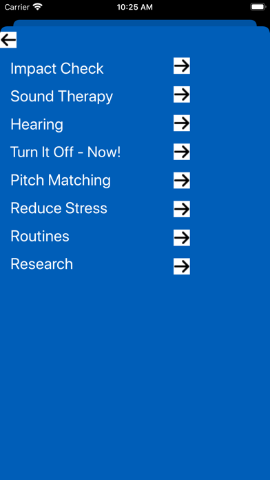 My Practical Tinnitus iPhone screenshot 3 - Medical app