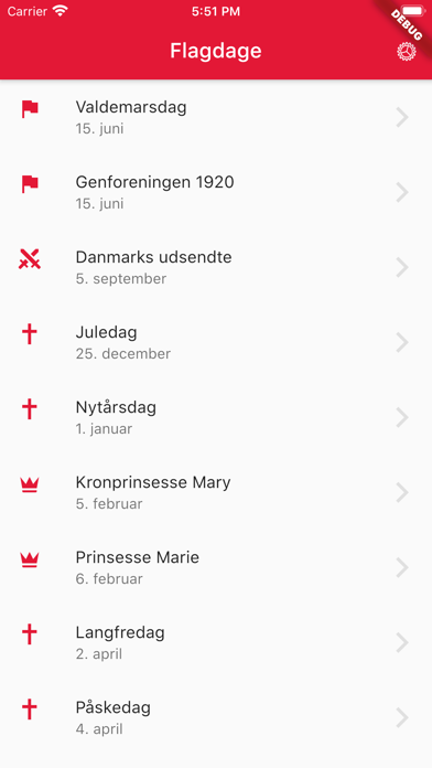 Screenshot #1 pour Danmarks flagdage