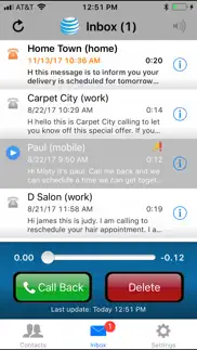 at&t voicemail viewer (home) iphone screenshot 1