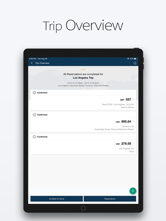SRS Business Travel Management iPad screenshot 7 - Travel app