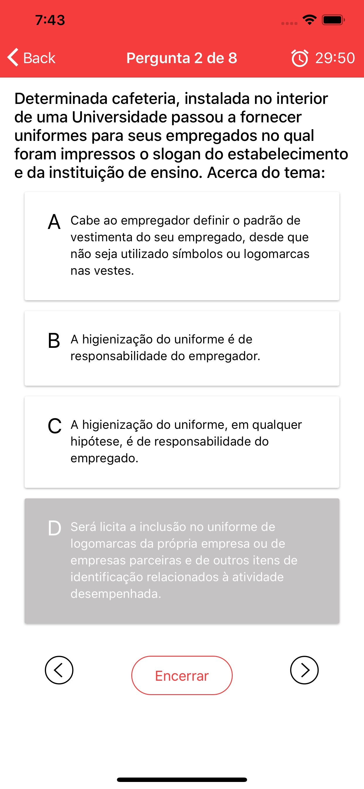 Exame de Ordem 2019 screenshot 3