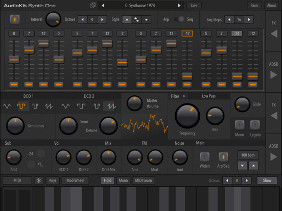 AudioKit Synth One Synthesizer iPad app afbeelding 4