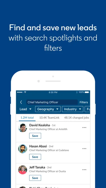LinkedIn Sales Navigator iPhone Screenshot 2