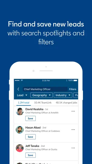 LinkedIn Sales Navigator iPhone Ekran Görüntüsü 2