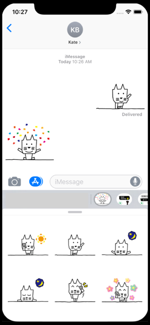 Kaku Neko Stickers