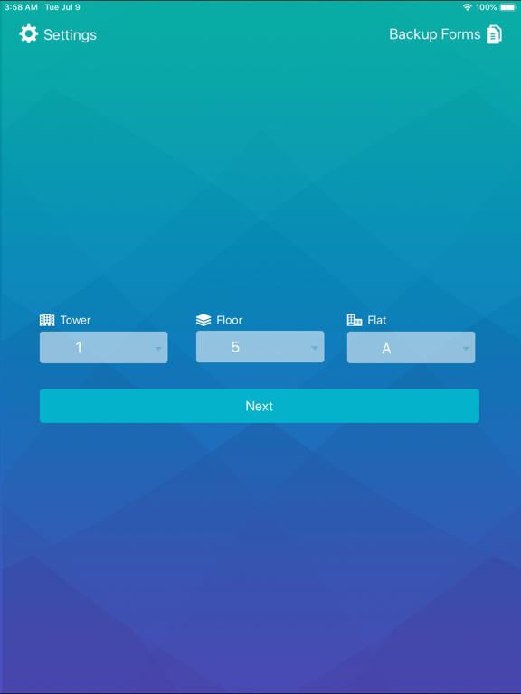 Oasis E-Form app screenshot