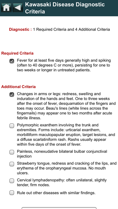 EBMcalc Pediatrics Screenshot