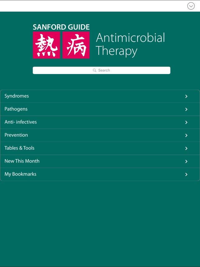 Sanford Guide Antibiotic Chart