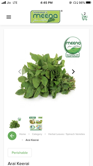 Meena Foods Online Grocery Screenshot