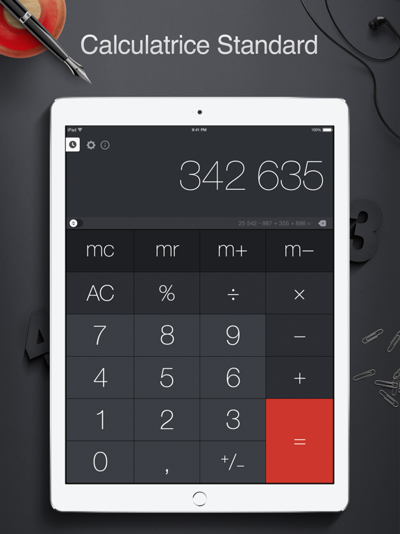 Screenshot #4 pour Calculatrice Pro+ pour iPad.