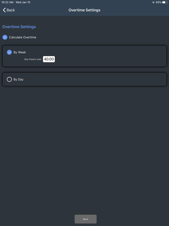 TimePilot Extreme Blue II iPad screenshot 6 - Business app